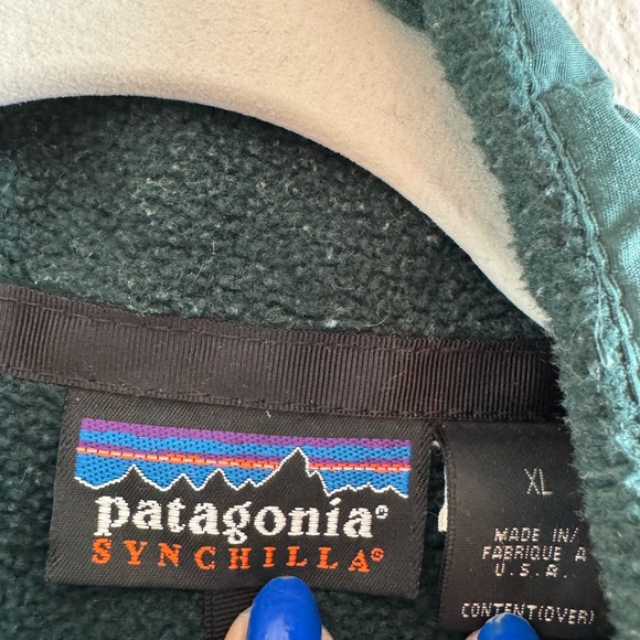 90’s Vintage Patagonia men Classic Synchilla Fleece Jacket - Picture 8 of 9